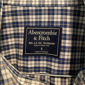 Mens Small Abercrombie & Fitch Plaid Button Down Shirt